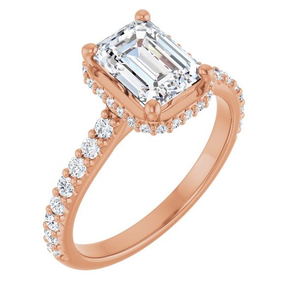 Hidden Halo-Style Engagement Ring