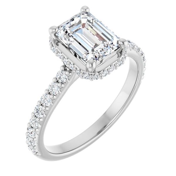 Hidden Halo-Style Engagement Ring