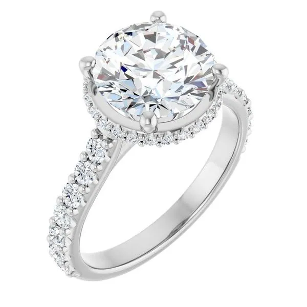 Hidden Halo-Style Engagement Ring