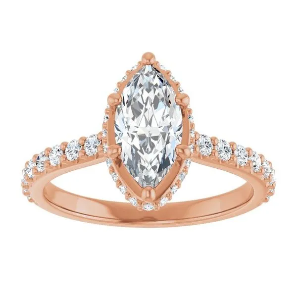 Hidden Halo-Style Engagement Ring Image 3 House of Silva Wooster, OH
