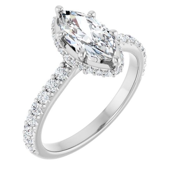 Hidden Halo-Style Engagement Ring