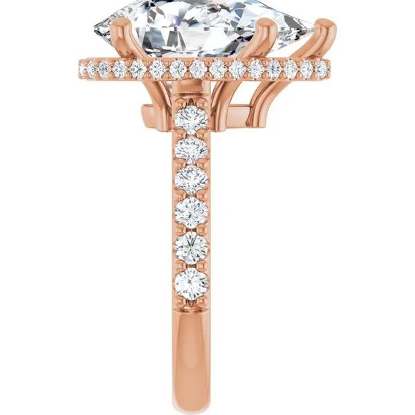 Hidden Halo-Style Engagement Ring Image 4 Hudson Valley Goldsmith New Paltz, NY