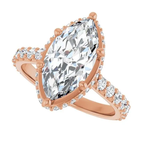 Hidden Halo-Style Engagement Ring Image 5 Hudson Valley Goldsmith New Paltz, NY