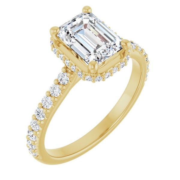Hidden Halo-Style Engagement Ring