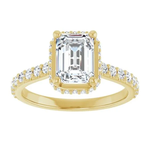 Hidden Halo-Style Engagement Ring Image 3 Hudson Valley Goldsmith New Paltz, NY