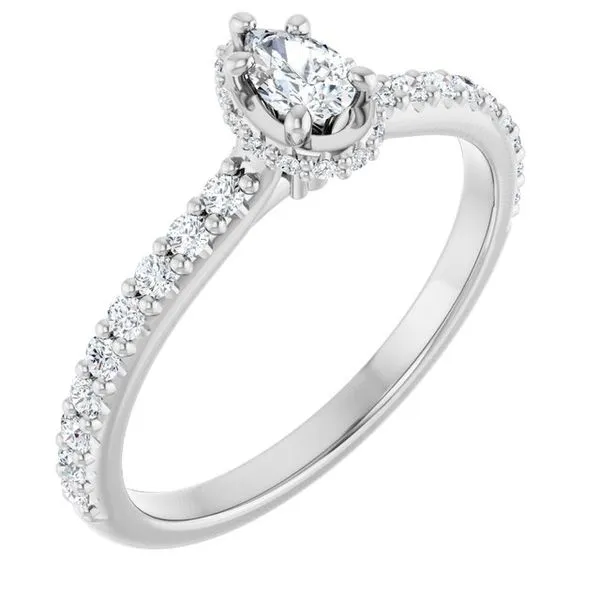 Hidden Halo-Style Engagement Ring Hudson Valley Goldsmith New Paltz, NY