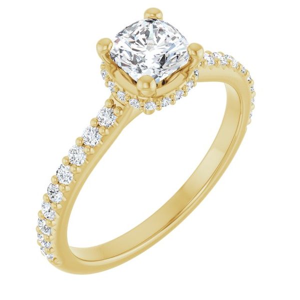 Hidden Halo-Style Engagement Ring