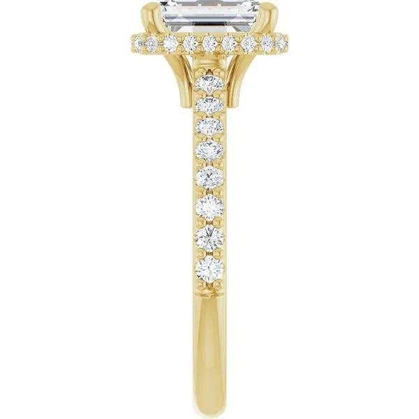 Hidden Halo-Style Engagement Ring Image 4 J. West Jewelers Round Rock, TX