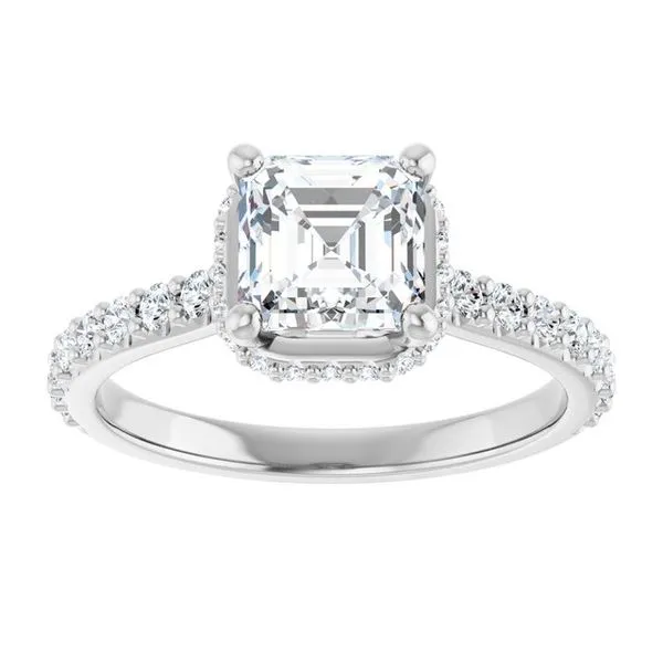 Hidden Halo-Style Engagement Ring Image 3 Raleigh Diamond Fine Jewelry Raleigh, NC