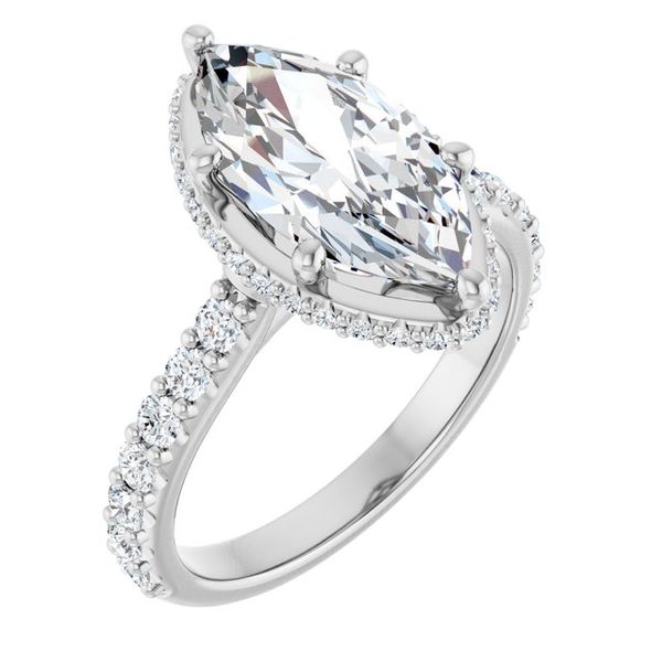 Hidden Halo-Style Engagement Ring