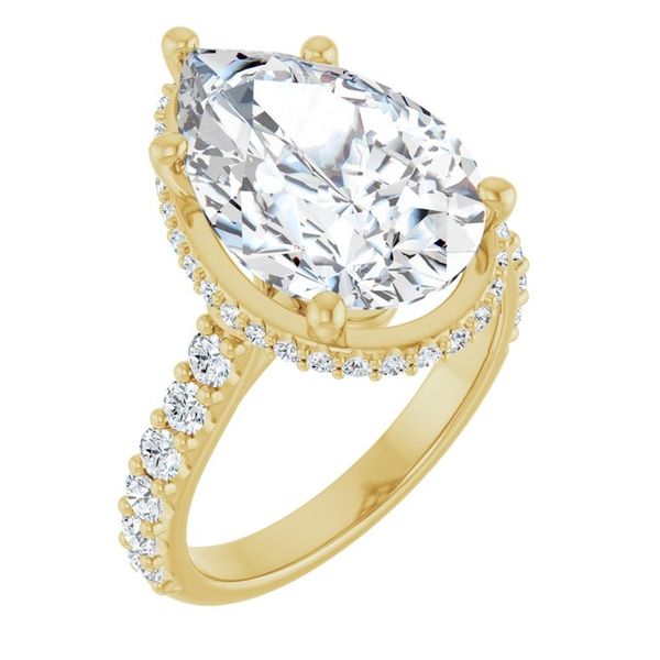 Hidden Halo-Style Engagement Ring