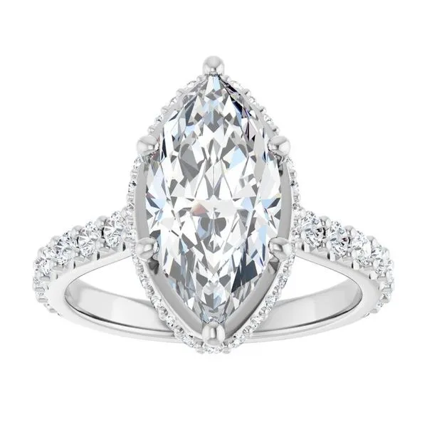 Hidden Halo-Style Engagement Ring Image 3 J. Thomas Jewelers Rochester Hills, MI