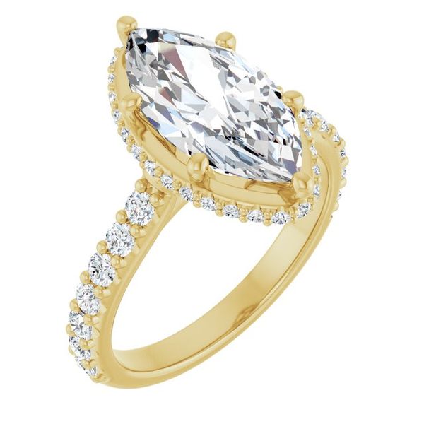 Hidden Halo-Style Engagement Ring