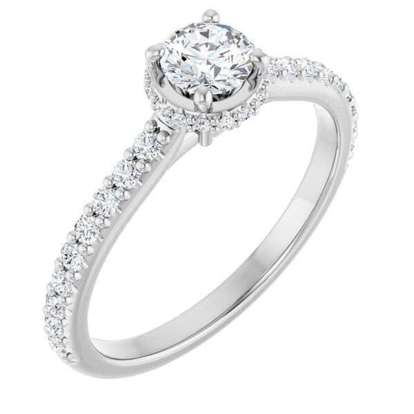 Hidden Halo-Style Engagement Ring