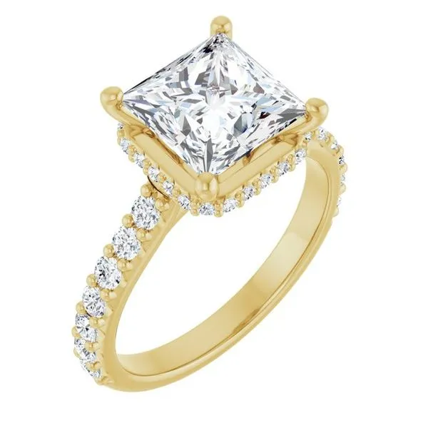 Hidden Halo-Style Engagement Ring