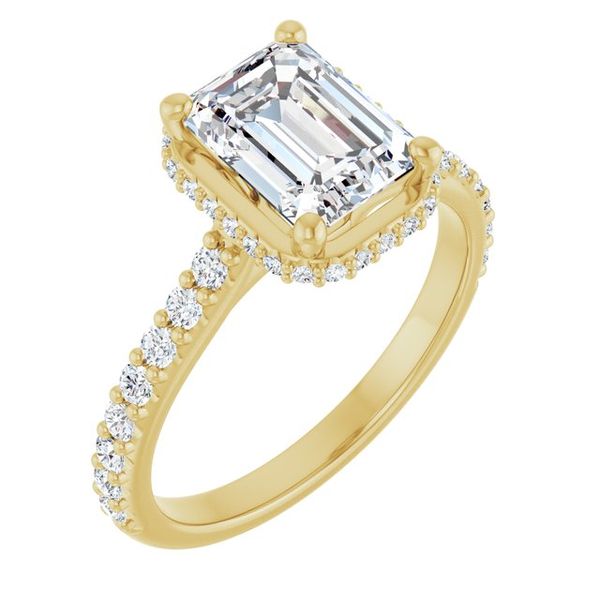 Hidden Halo-Style Engagement Ring