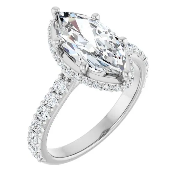 Hidden Halo-Style Engagement Ring J. West Jewelers Round Rock, TX