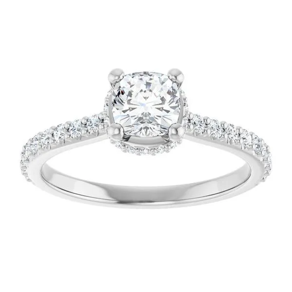 Hidden Halo-Style Engagement Ring Image 3 Michael Szwed Jewelers Longmeadow, MA