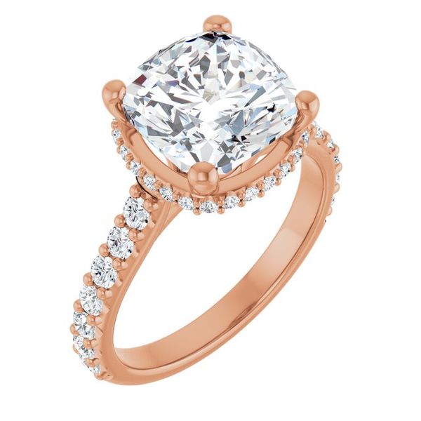Hidden Halo-Style Engagement Ring