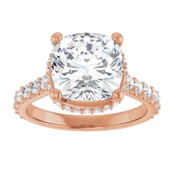 Hidden Halo-Style Engagement Ring Image 3 J. West Jewelers Round Rock, TX