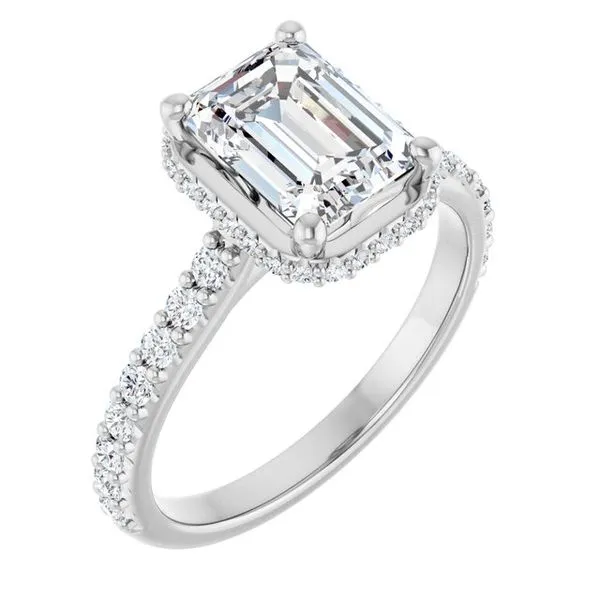 Hidden Halo-Style Engagement Ring J. West Jewelers Round Rock, TX