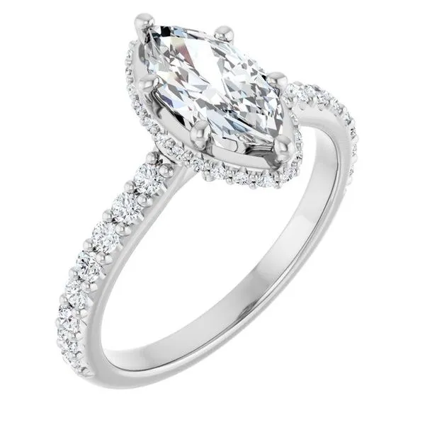 Hidden Halo-Style Engagement Ring
