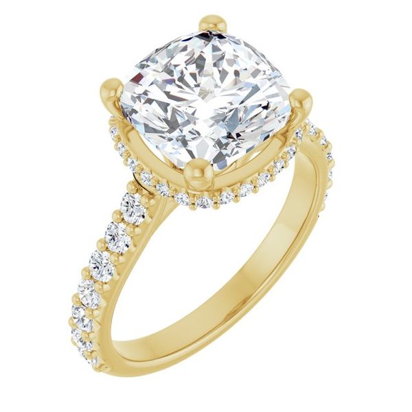 Hidden Halo-Style Engagement Ring