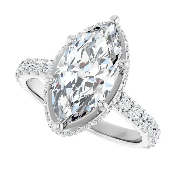 Hidden Halo-Style Engagement Ring Image 5 J. West Jewelers Round Rock, TX