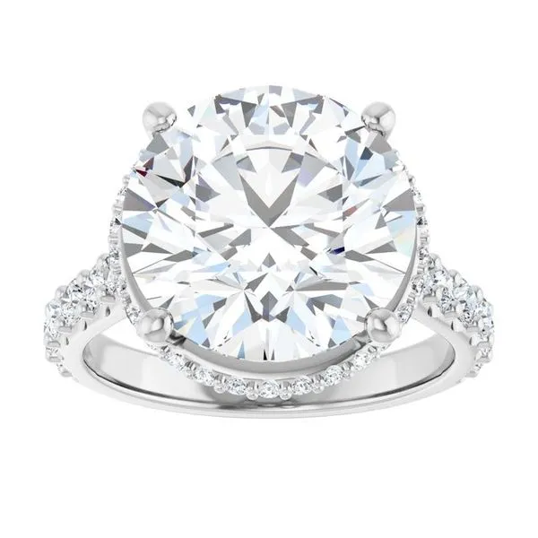 Hidden Halo-Style Engagement Ring Image 3 J. West Jewelers Round Rock, TX