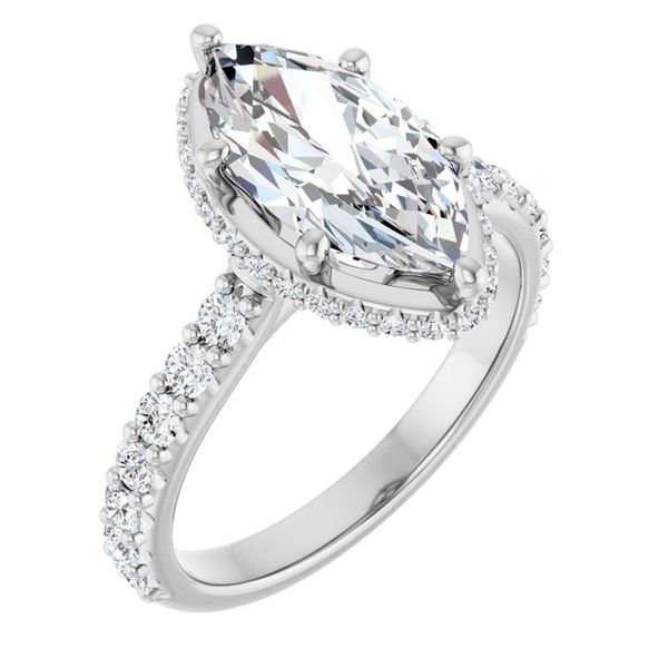 Hidden Halo-Style Engagement Ring