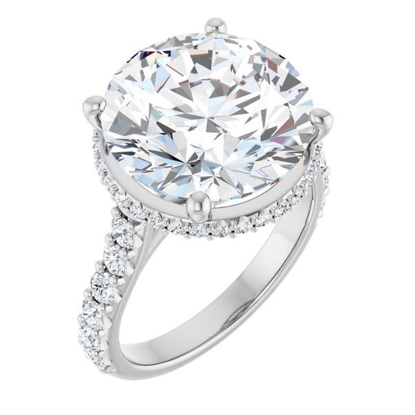 Hidden Halo-Style Engagement Ring