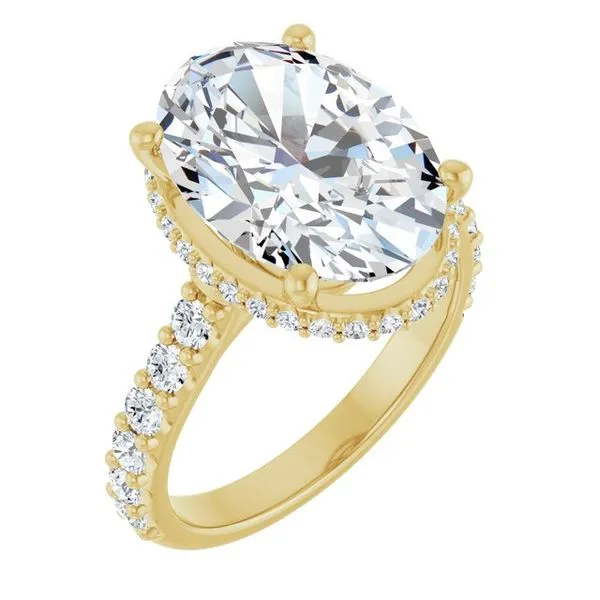 Hidden Halo-Style Engagement Ring J. West Jewelers Round Rock, TX