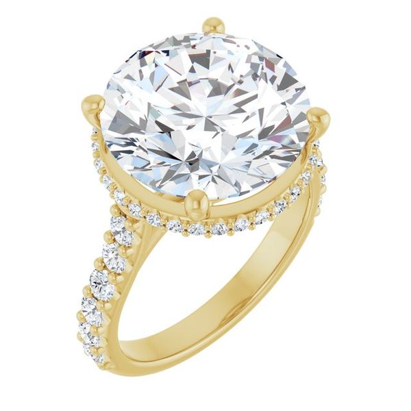 Hidden Halo-Style Engagement Ring