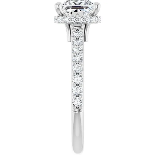 Hidden Halo-Style Engagement Ring Image 4 Hudson Valley Goldsmith New Paltz, NY