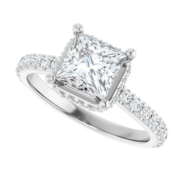 Hidden Halo-Style Engagement Ring Image 5 Don's Jewelry & Design Washington, IA