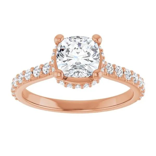 Hidden Halo-Style Engagement Ring Image 3 Don's Jewelry & Design Washington, IA