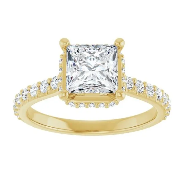 Hidden Halo-Style Engagement Ring Image 3 Don's Jewelry & Design Washington, IA