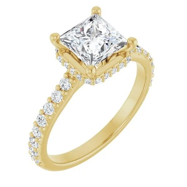 Hidden Halo-Style Engagement Ring