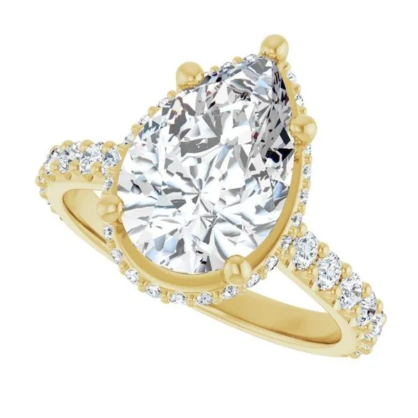 Hidden Halo-Style Engagement Ring Image 5 Hudson Valley Goldsmith New Paltz, NY