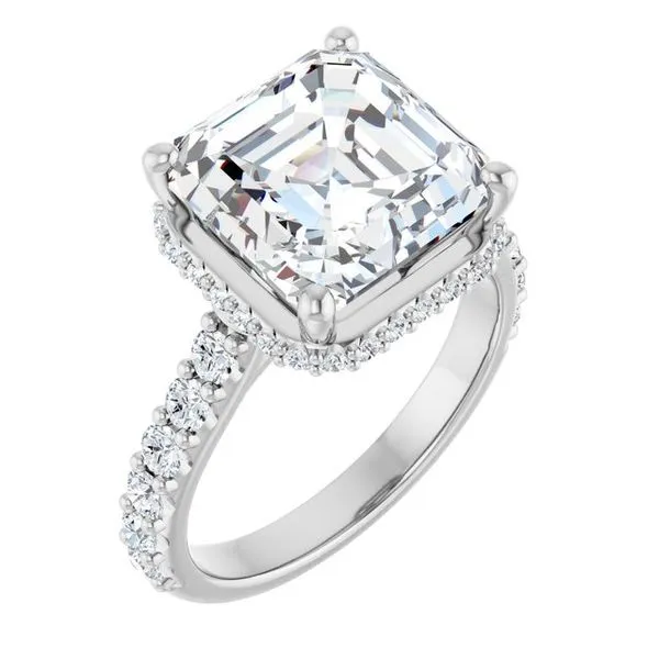 Hidden Halo-Style Engagement Ring Stuart Benjamin & Co. Jewelry Designs San Diego, CA