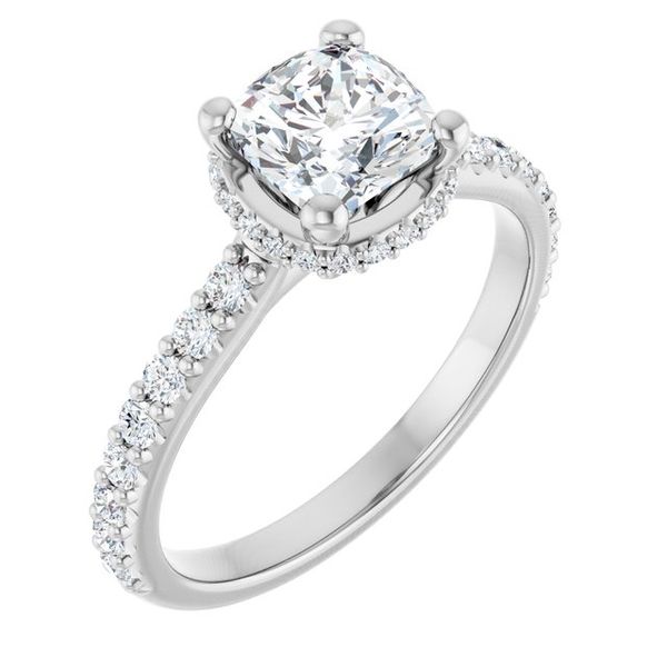 Hidden Halo-Style Engagement Ring