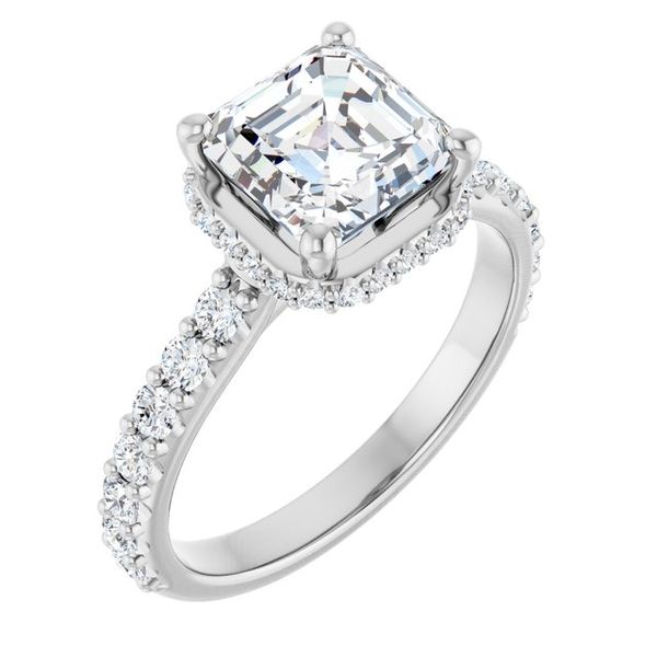 Hidden Halo-Style Engagement Ring