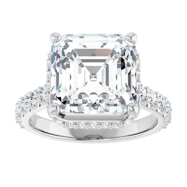 Hidden Halo-Style Engagement Ring Image 3 Hudson Valley Goldsmith New Paltz, NY