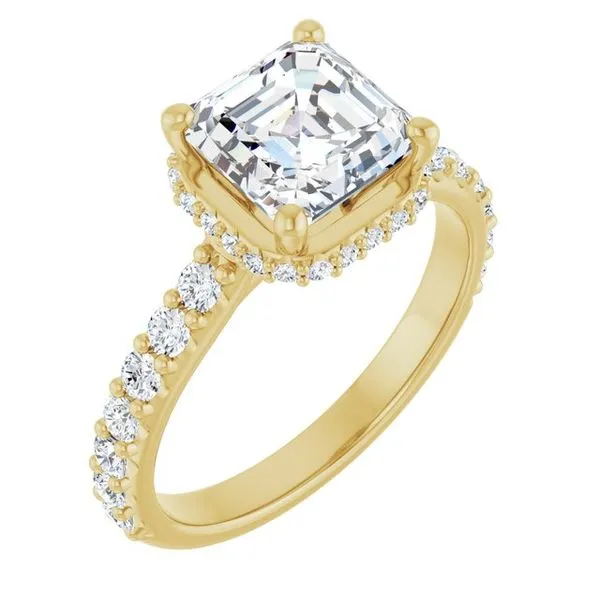 Hidden Halo-Style Engagement Ring