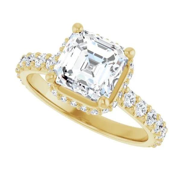 Hidden Halo-Style Engagement Ring Image 5 J. West Jewelers Round Rock, TX