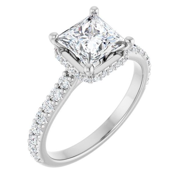 Hidden Halo-Style Engagement Ring
