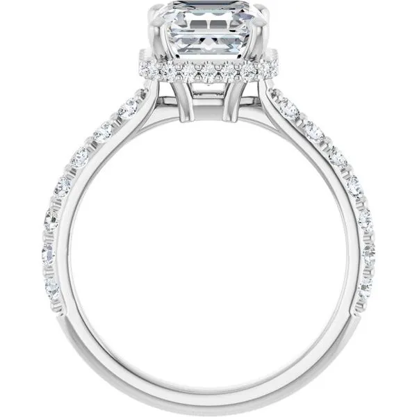 Hidden Halo-Style Engagement Ring Image 2 Hudson Valley Goldsmith New Paltz, NY