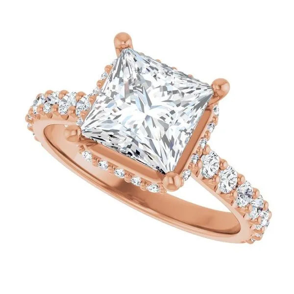 Hidden Halo-Style Engagement Ring Image 5 J. West Jewelers Round Rock, TX