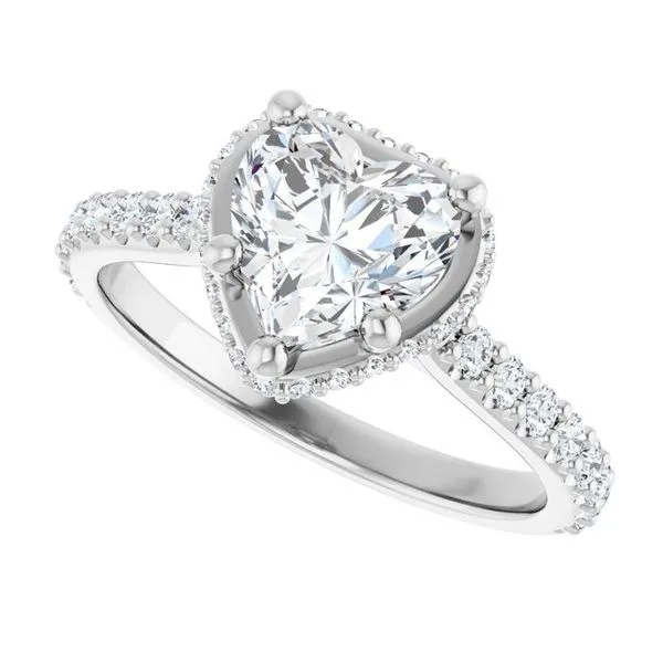 Hidden Halo-Style Engagement Ring Image 5 J. West Jewelers Round Rock, TX