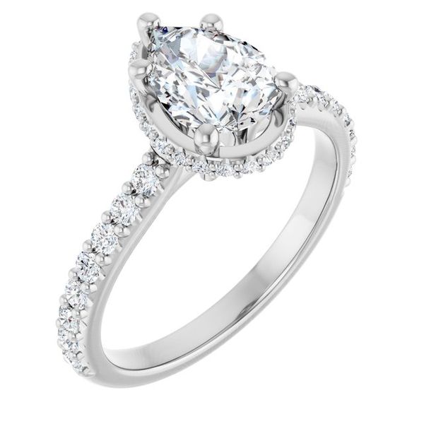 Hidden Halo-Style Engagement Ring